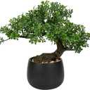 Artificial Bonsai Tree Juniper Faux Plants Indoor Fake Plants Decor with Ceramic Pots for Home Table Office Desk Bathroom Shelf Bedroom Living Room Farmhouse Decorations