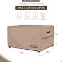 ULTCOVER Rectangular Gas Fire Pit Table Cover 48x28 inch Waterproof Heavy Duty Firepit Cover