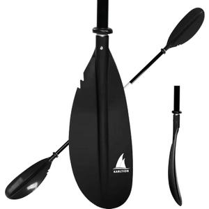 Kayak Paddle - Adjustable 2 Pieces Aluminum Alloy Shaft with Glass Fiber Blade for Surfing,Oar Fishing Easy Packable Travel (90.5"-1 paddle, Black)