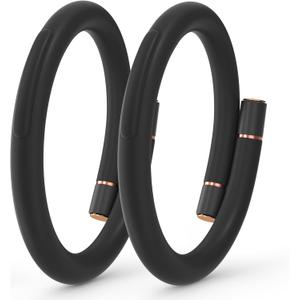 2 Pack Mosquito Repellent Bracelets, Insect & Pest Repellent Wristbands for Adults and Kids, DEET Free, Mosquito Repellent Bands Outdoor Patio Black
