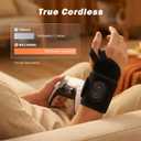 Cordless 3-in-1 Red Light Therapy Wrist Wrap with 3 Heat Settings & 3 Massage Modes - Auto Shut-Off Safety, Soft Breathable Support for Muscle Soreness & Stiffness Relief at Home & Office (Black)