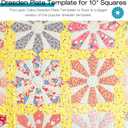 5 Pcs Acrylic Quilting Template Ruler 10 Inch Dresden Plate Template for Quilting Blanket Making Clothing Craft DIY(Transparent)
