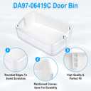 [2 PACK] UPGRADED DA97-06419C Refrigerator Door Bin Shelf Right Compatible with Samsung Refrigerator Door Shelf Parts DA63-04314 DA63-04316 AP4567198 RFG293HARS RFG297HDRS RFG298HDRS Door Shelf