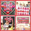 2 x 60pcs Valentine's Day Theme DIY Cutouts Heart Envelope Bulletin Board Decoration Set Envelope Paper Cut-Outs Classroom Decor for Valentines Classroom DIY Photo Craft Party School Wall Door Supplies