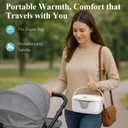 Portable Baby Wipe Warmer - Cordless Rechargeable Wet Wipes Dispenser for Travel Battery Operated with Nightlight Temperature Control for On the Go