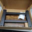 YIBOLIN'S Folding TV Tray Table, Heavy Duty Sturdy C-Shaped End Table for Couch, Extra Stable TV Dinner Tray with Cup Holder, Sofa-Side Laptop Desk for Living Room/Bedroom, No Assembly [Rustic Brown]