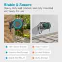 GARDENA Retractable Garden Hose Reel - 115 Feet - Auto Retract Hose Reel with 180 Swivel Wall Mount - Heavy Duty - Integrated Spray Nozzle - 18630