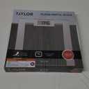 Taylor Digital Bathroom Scale, Glass with Silver Metallic Accents