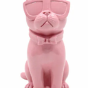 Holiday Home Sitting Cat Decor - Pink