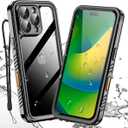 AICase for iPhone 16 Pro Case Waterproof, Clear Water Proof Built-in Screen Protector Shockproof Dustproof Snowproof Full Body Rugged Underwater Phone Case with Lanyard