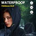 SOPPY Rain Jacket Women Waterproof Jacket With Hood Lightweight Raincoat with Pockets Windbreaker Breathable Rain Coats (Black, L)