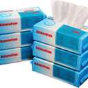 Elevon Multi-Purpose 100% Unscented Cotton Tissue Soft Dry Facial Cotton Wipes for Sensitive Skin, White (Pack of 6)