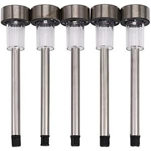 Bloepum 6Pcs Led Lawn Lamp Solar Panel Led Spike Spot Lamp Lawn Light Landscape Garden Path Lawn Solar Lamps Outdoor Grounding Light Rgb