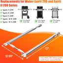 69785 Grill Burner for Weber Spirit I & II & GS4 Spirit II 200 Series, Spirit E-210, E-220, Spirit S-210, S-220 Gas Grills with Up Front Controls, 304 Stainless Steel Weber Grill Parts, 18"
