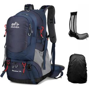 Vellyhiker 50L Hiking Backpack for Outdoor Camping Travel Cycling Daypack Ultralight Backpack for Adults Travel Daypack (Black)