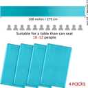 Aneco 4 Pack Satin Table Runner 12 x 108 Inch Teal Long Bright Silk and Smooth Fabric Party Table Runner for Wedding Banquet Party Decoration