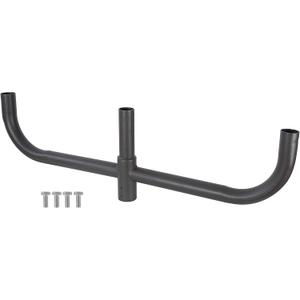 180 Degree Bullhorn Bracket for 3 Lights, Mounting Bracket With Round Pole, Tenon in 2 3/8 inch Slip Fitter, for Parking Lot and Street Light Fixtures