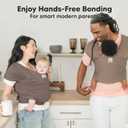 KeaBabies Baby Wrap Carrier - All in 1 Original Baby Carrier Newborn to Toddler Sling, Easy to Wear, Hands Free Bonding, Lightweight, Breathable Infant Wraps (Copper Gray)