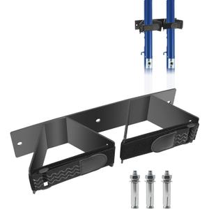 Indoor Volleyball Poles Wall Rack, Volleyball Upright Pole StorageEfficient Club Storage Fit for Volleyball Badminton and Tennis