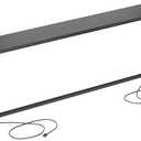 TIQLAB Sofa Table, 79''L x 9.1''W (1.2'' Thickness) Long Console Table Behind Couch, Entryway Table with Angled Metal Frame, Industrial Console Table, Black