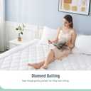 Twin XL Mattress Pad Cotton Mattress Pad Cover for College Dorm Quilted Mattress Cover 18-22" Deep Pocket Mattress Protector Twin XL Size Thin Down Alternative Filling Noiseless & Breathable