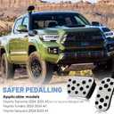 Autohua for Toyota Tacoma/Sequoia 2024 2025/Toyota Tundra 2022-2024 AT Non-Slip Accelerator and Brake Pad Pedals Cover No Drill Aluminum Brake Gas Accelerator Accessories