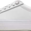 Women's Fashion Bling Deco Party Lightweight Vegan Leather Sneaker, 9