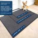 OLANLY Front Door Mat Indoor Outdoor Entrance, 2-Pack 33 x 21 Inch, Waterproof Heavy Duty Doormat, Fade Resistant, Low Profile, Easy Clean Patio Porch Welcome Floor Mats for Entry, Grey
