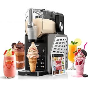 Slushie Machine & Ice Cream Maker, 85oz Larger Slushie Machine for Home, LED Display | 6 Preset Programs | Auto-Clean, Perfect for Margaritas, Frappes, Milkshakes & Smoothies, No Ice Needed