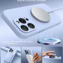 OTOFLY Magnetic for iPhone 15 Pro Case Compatible with MagSafe, [Full Camera Protection][Screen Protector] Full-Body Silicone Shockproof Phone Case for iPhone 15 Pro 6.1" (Light Blue)