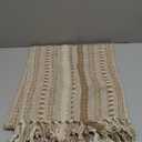 DII Farmhouse Braided Stripe Table Runner Collection, 15x72 (15x77, Fringe Included), Stone