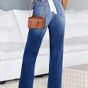 Astylish Womens Wide Leg Jeans High Waisted Stretchy Buttoned Denim Pants Trendy 2025 with Pocket, 4 (Blue)