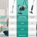 Steam Mop, 19 in 1 Detachable Steam Cleaner, 54OZ Tank, 10S Heat-up, Pressurized Deep Cleaning Steamer, 3-Level Temp & 221F for Floors, Carpets, Tiles, BBQ grill, Car, Window (MINT GREEN)
