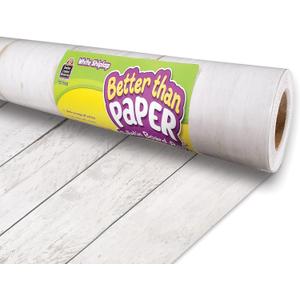 Teacher Created Resources White Shiplap Better Than Paper Bulletin Board Roll (TCR77498), 144" x 48"
