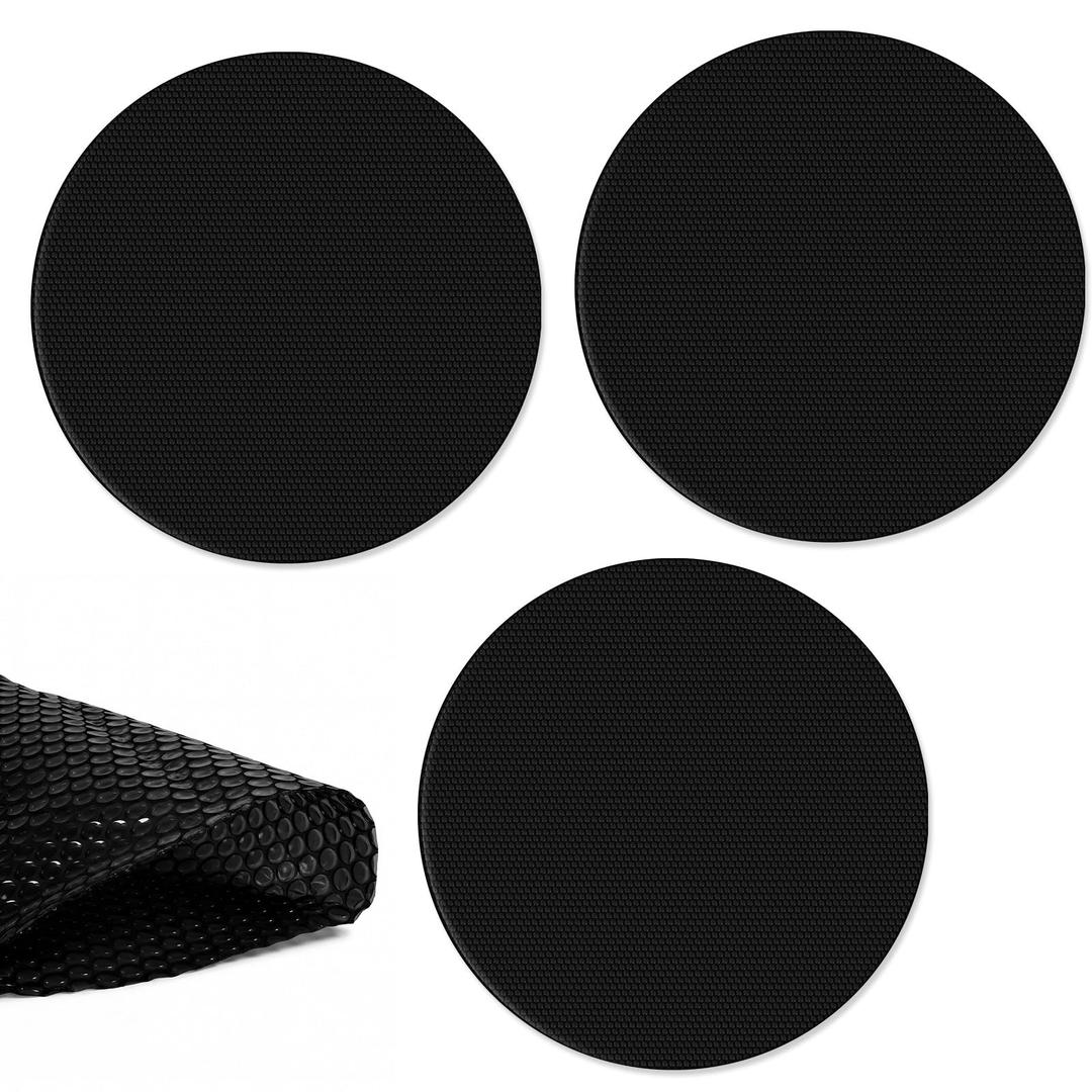 Wesiti Solar Pool Covers Blankets Above Ground Inground Pool Solar Covers Heavy Duty Heater Warmers for Swimming Pools Hot Tub(6 ft in Diameter,Black,3 Pcs)