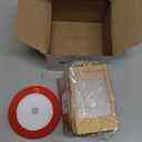 24 Christmas Acrylic Picture Frames Ornaments 2025 Photo Frame 2 x 3 Inches with Satin Ribbon Double Sided Picture Ornaments for Christmas Tree (Remove The Surface Film Before Use) (Gold)