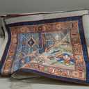 Lahome 8 x 10 Area Rugs for Living Room Boho Washable Non-Slip Backing Large Rug Ultra-Thin Stain Resistant Dining Room Rugs for Under Table, Oriental Print Rugs for Bedroom Adelyn (Rust, 8'x10')