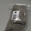 Flamingo P Stretch Ottoman Cover Stool Furniture Protector Soft Rectangle Slipcover with Elastic Bottom Stretch High Spandex Small Checks Jacquard Fabric (Large, Taupe)