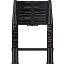 Nestling Telescopic Ladder 2.9 m, Foldable Portable Ladder Aluminum, Height Adjustable, Load Capacity 150 kg, Suitable for Home, Warehouse, Camping etc.