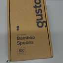 GUSTO [100 Count] Natural Bamboo Disposable Spoons - Biodegradable and Eco-Friendly Utensils for Outdoors, Parties, and Events