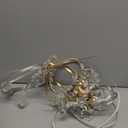 Elegant Mini Chandelier Plug in Crystal Pendant Light,Golden