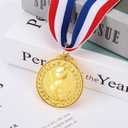2 x Abaokai 12 Pieces Gold Award Baseball Medals for Kids Sports Games, Party Favors, 2 Inches