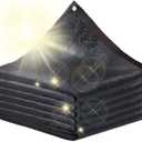 SPORTYOUTH 70% Shade Cloth for Patio, 5ftx12ft Mesh Tarp with Grommets, UV Resistant Black Sunblock Sun Shade Netting Cover for Garden, Greenhouse, Chicken Coop, Pergola, RV, Canopy, Barn Kennel 2pcs