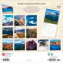 World's Greatest Mountains | 2026 12 x 24 Inch (Hanging) Monthly Square Wall Calendar | Foil Stamped Cover | Plastic-Free | BrownTrout | Scenic Nature Photography