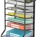 samstar Rolling File Cart,Under Desk Organizer, File Organizer beside Desk, Binder Paper Letter Storage with Wheels,for Office Supplies & Classroom Organization