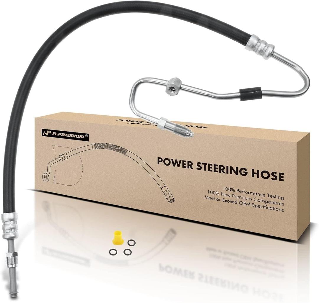 A-Premium Power Steering Pressure Hose Line Assembly Compatible with Dodge Ram 1500 2003-2004, Ram 2500 2003-2006, Ram 3500 2003-2006, Ram 4000 2002, 5.7L, with O-ring, Pump To Rack/Gear