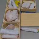 Wooden Play Food Set for Kids Kitchen with Cutting Fruits, Veggies, Bread, Meat & Wooden Crates – Educational Pretend Toys for Boys & Girls 3-5, Perfect Kids