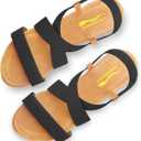 DAYDAYGO Women's Elastic Flat Sandals (9)