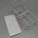 Cisily Sink Caddy Sponge Holder - Stainless Steel Rustproof, High Brush Holder, Dish Sponge Organizer with Divider (White) (9.25)