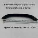 Microwave Door Handle Black Compatible with Frigidaire Electrolux Select Microwaves, Replace# 5304477398, Approx. 24.8 cm / 9.76 in Hole Spacing, 27.6 cm / 10.87 in Overall Length